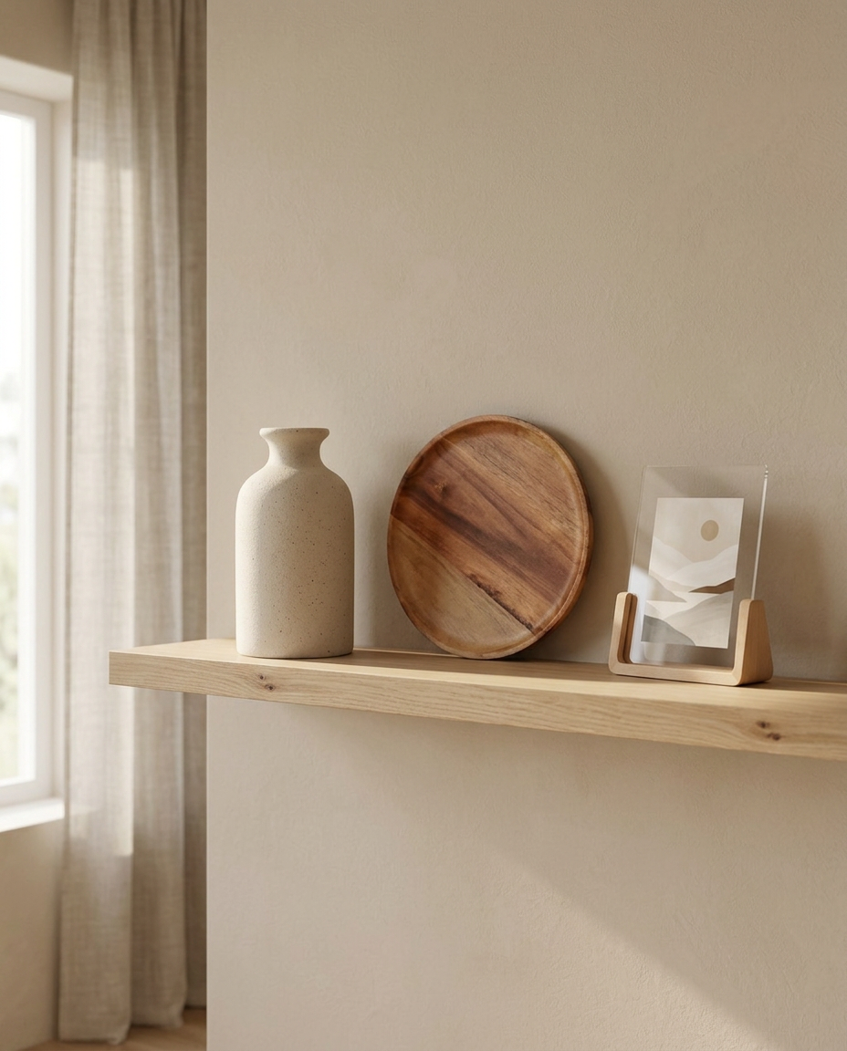 How to Style a Minimalist Shelf with Just 3 Pieces