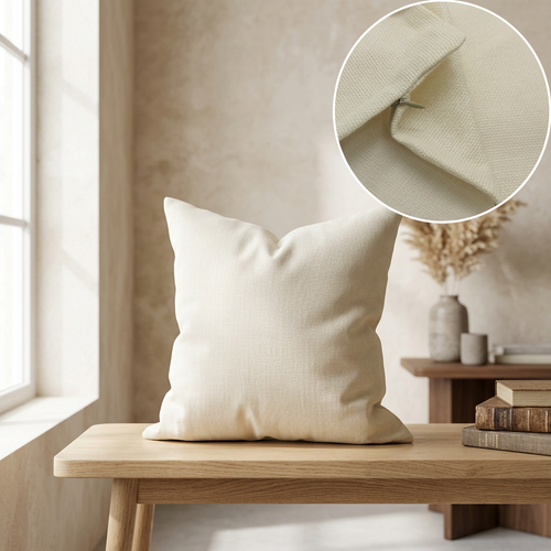 Cozy Linen-Look Cushion Cover — Soft Textured Throw Pillow Case