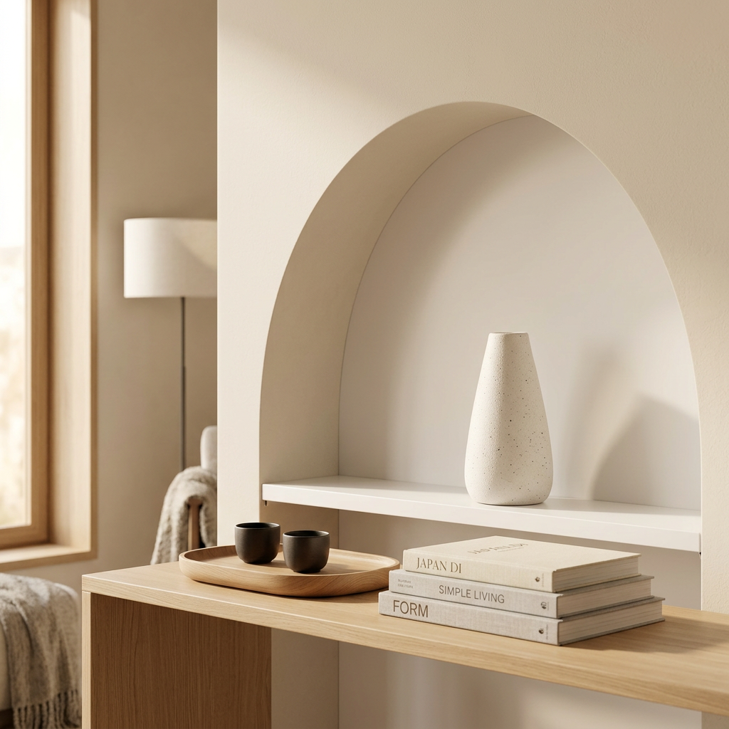 Minimalist Ceramic Vase — Nordic Sculptural Vase for Dried & Fresh Flowers
