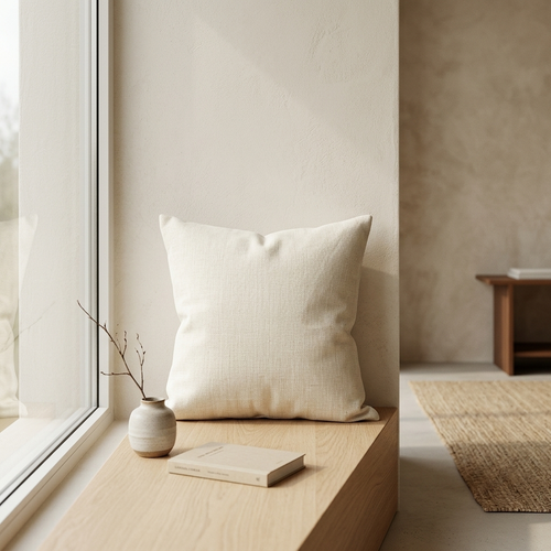 Cozy Linen-Look Cushion Cover — Soft Textured Throw Pillow Case