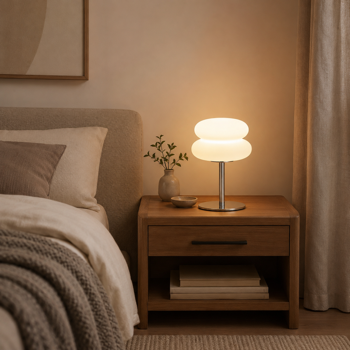 Ambient Glow Table Lamp — 3-Colour Dimmable, USB Powered