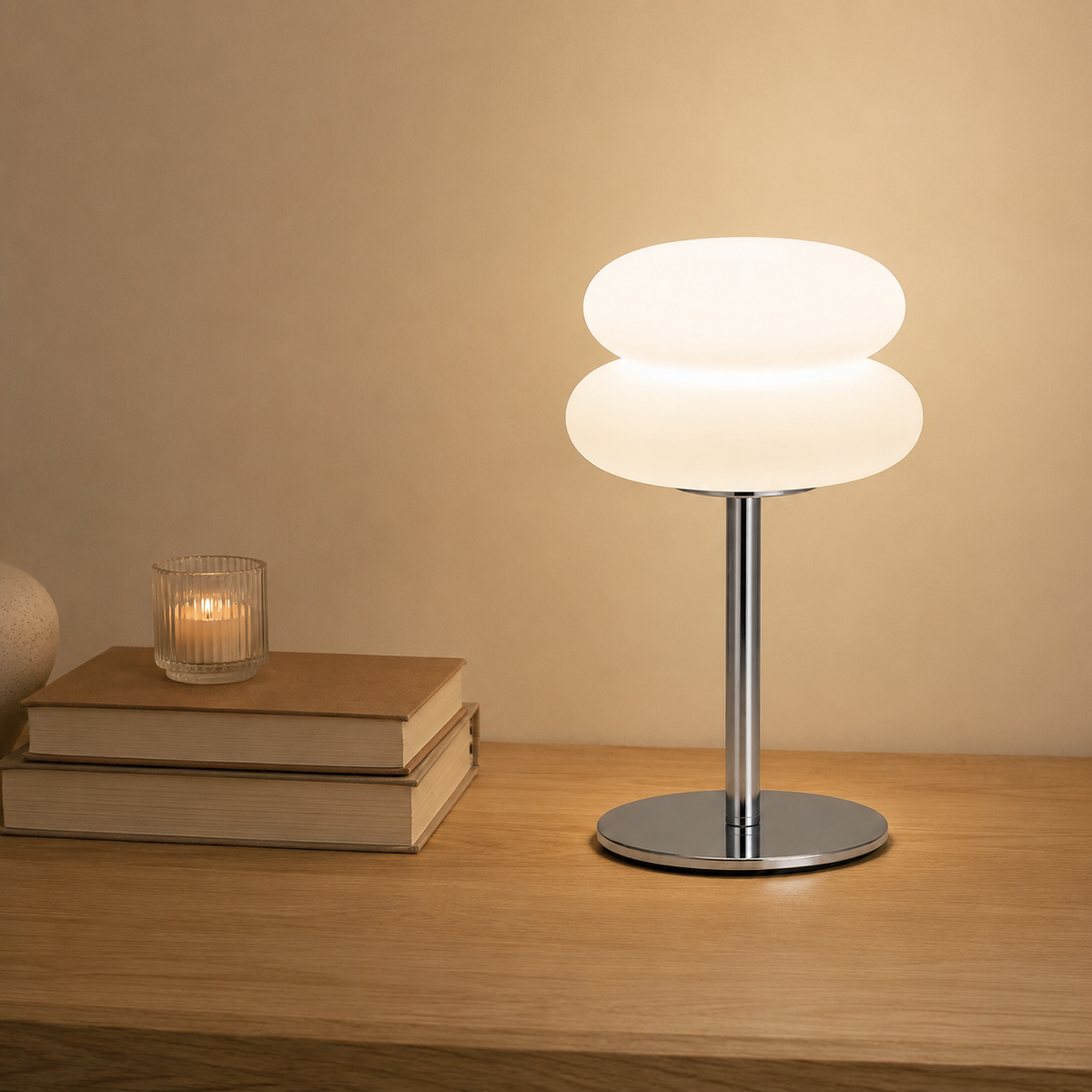 Ambient Glow Table Lamp — 3-Colour Dimmable, USB Powered