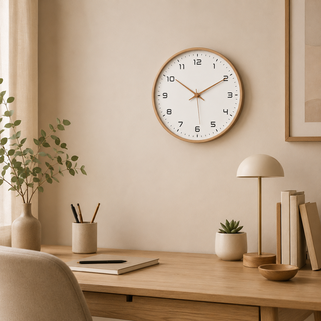 No ticking wall clock for bedroom and office
