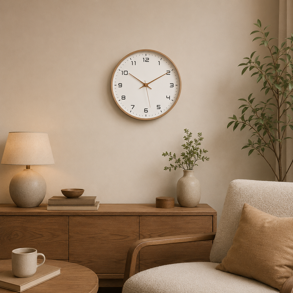 No ticking wall clock for bedroom and office