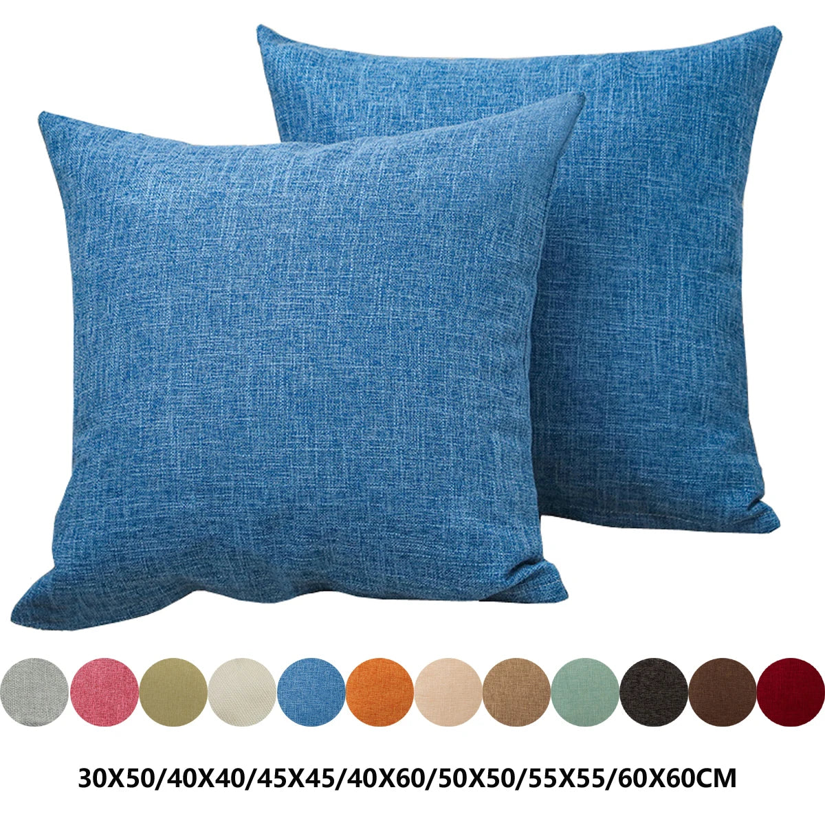 Cozy Linen-Look Cushion Cover — Soft Textured Throw Pillow Case
