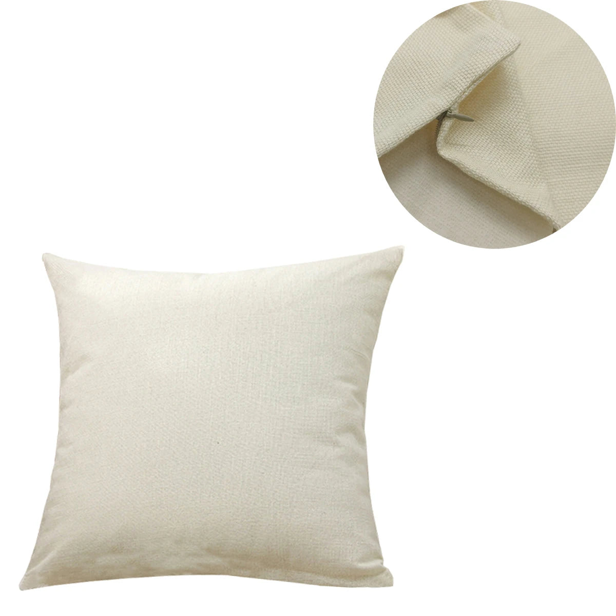 Cozy Linen-Look Cushion Cover — Soft Textured Throw Pillow Case