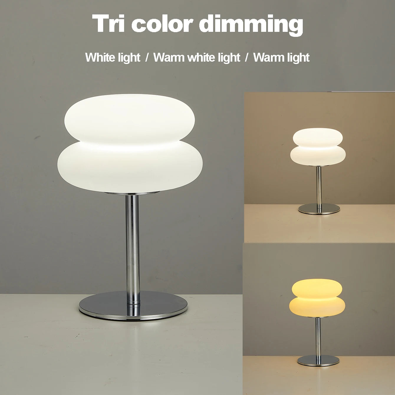 Ambient Glow Table Lamp — 3-Colour Dimmable, USB Powered