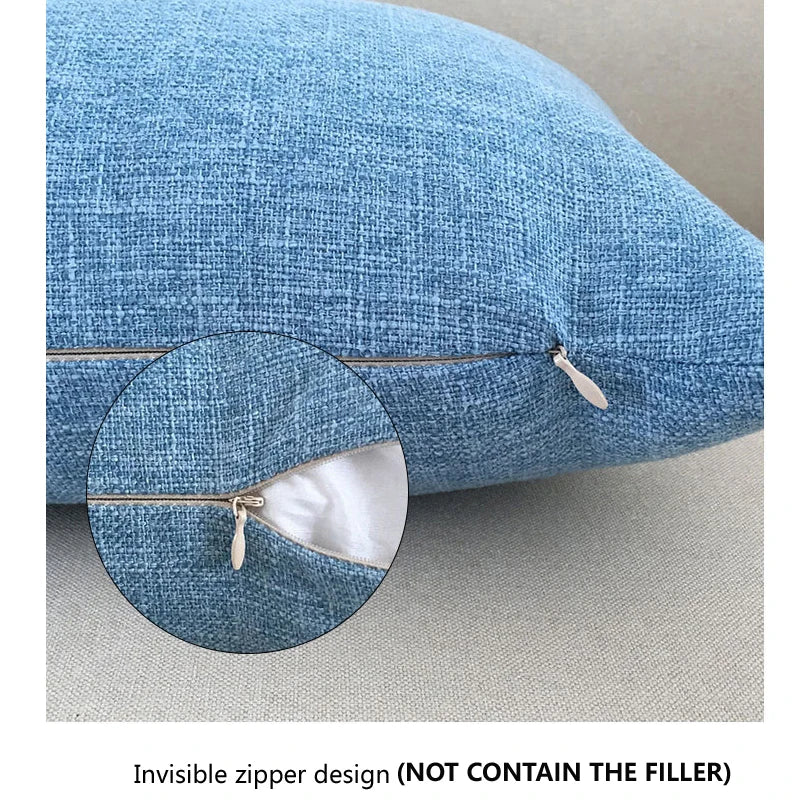 Cozy Linen-Look Cushion Cover — Soft Textured Throw Pillow Case