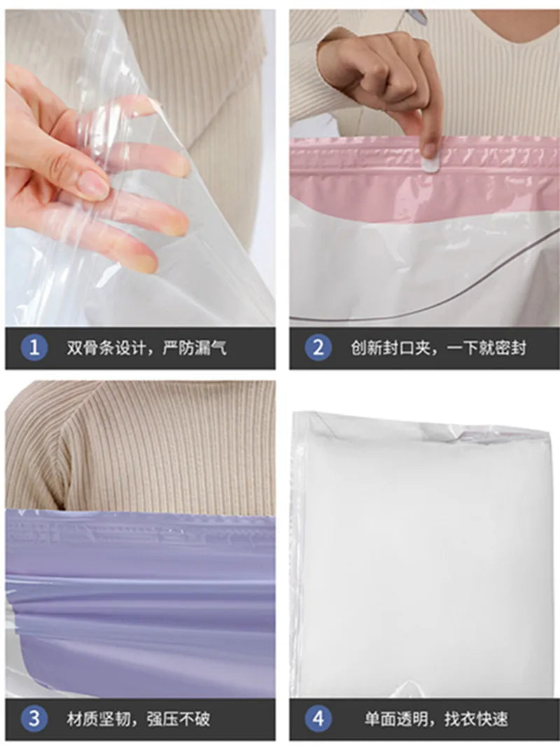 Vacuum Storage Bags — Shrink Winter Clothes & Quilts to 1/3 the Space