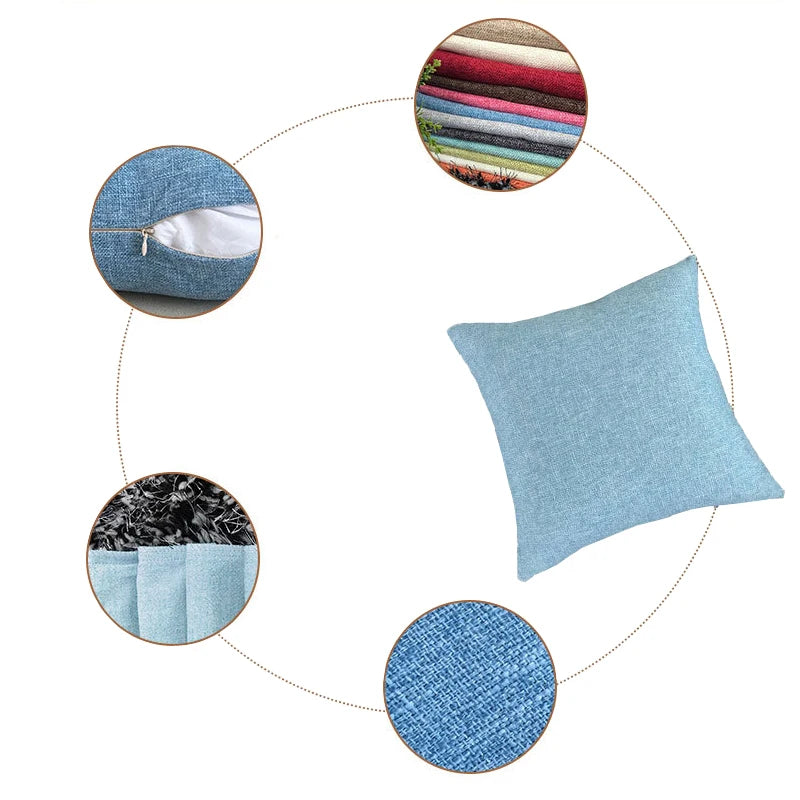 Cozy Linen-Look Cushion Cover — Soft Textured Throw Pillow Case