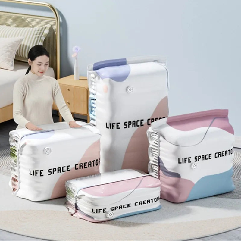 Vacuum Storage Bags — Shrink Winter Clothes & Quilts to 1/3 the Space
