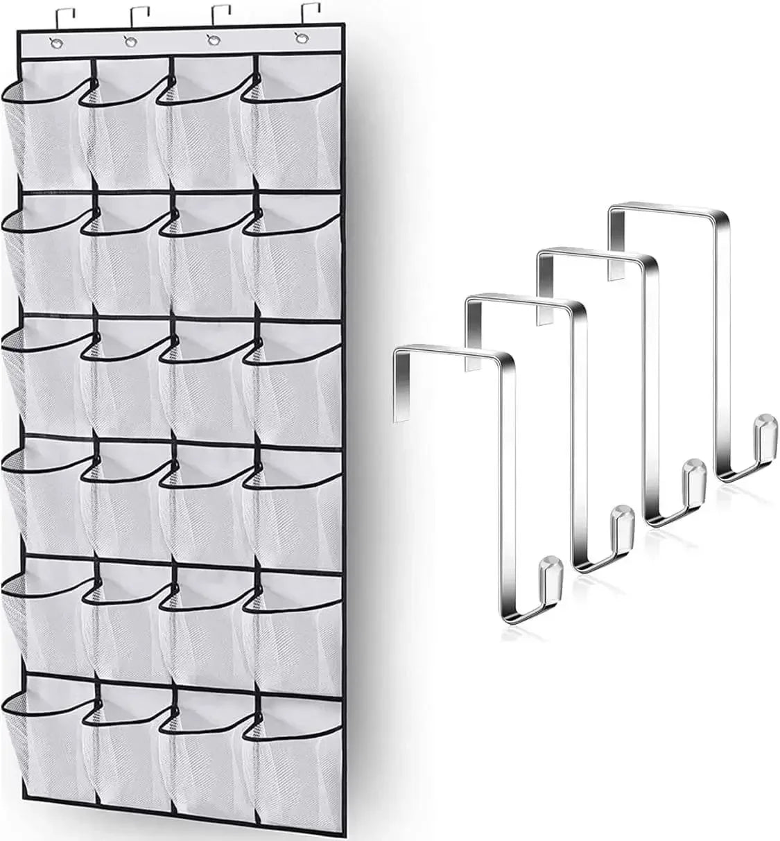 Over-Door Storage Organiser — 24 Pockets, Zero Drilling