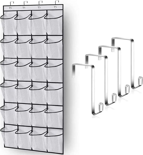 Over-Door Storage Organiser — 24 Pockets, Zero Drilling