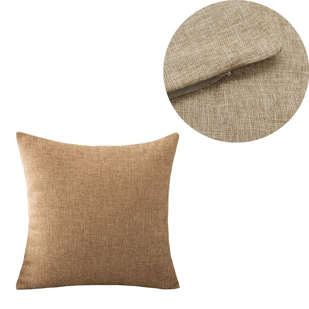 Cozy Linen-Look Cushion Cover — Soft Textured Throw Pillow Case