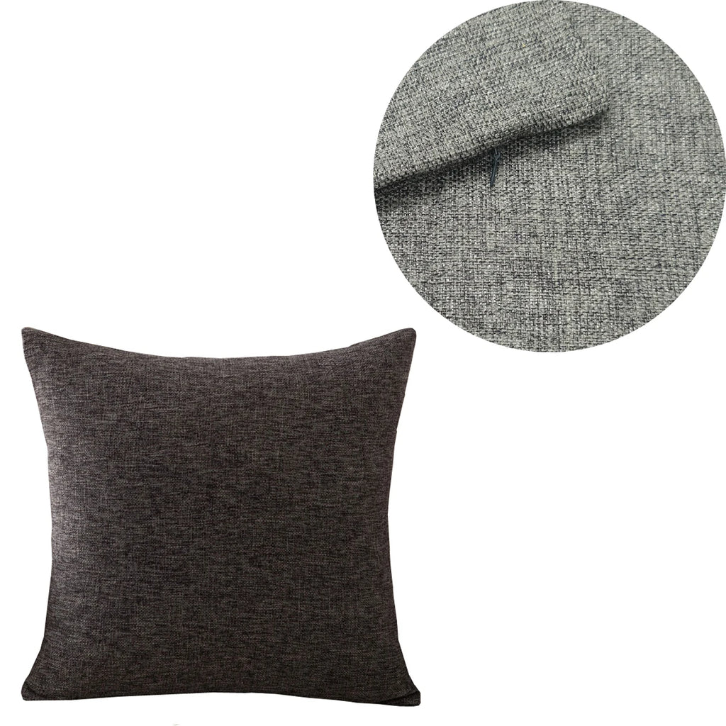 Cozy Linen-Look Cushion Cover — Soft Textured Throw Pillow Case