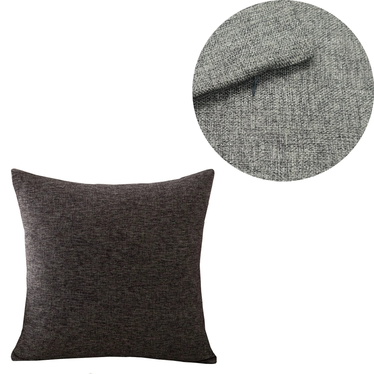 Cozy Linen-Look Cushion Cover — Soft Textured Throw Pillow Case