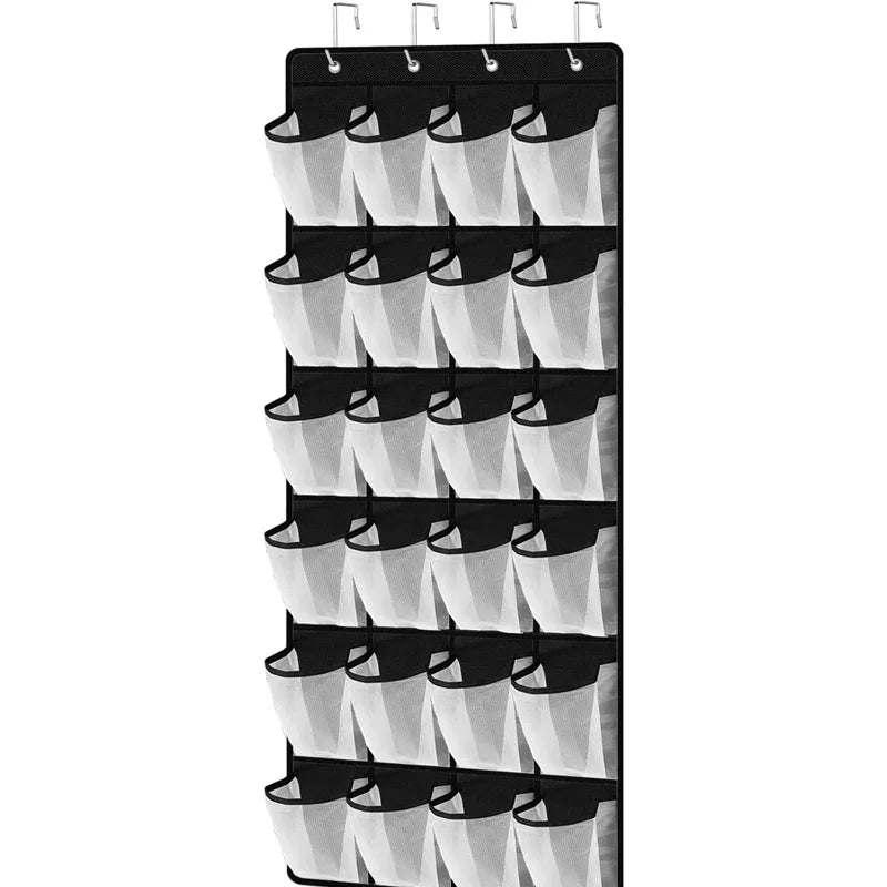 Over-Door Storage Organiser — 24 Pockets, Zero Drilling