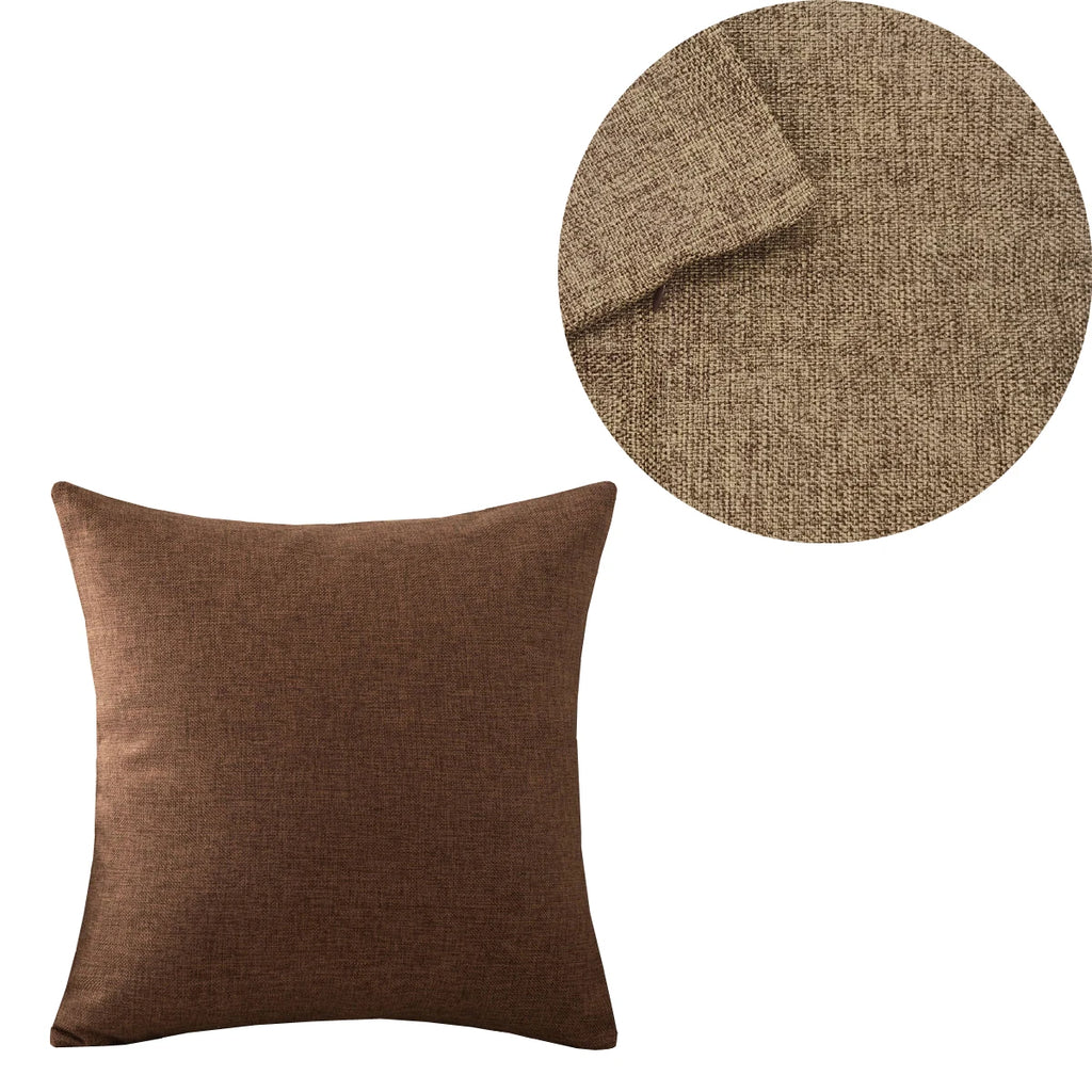 Cozy Linen-Look Cushion Cover — Soft Textured Throw Pillow Case