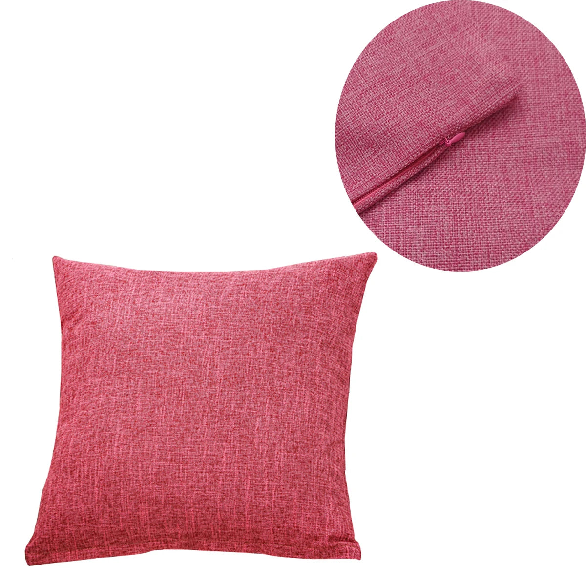 Cozy Linen-Look Cushion Cover — Soft Textured Throw Pillow Case
