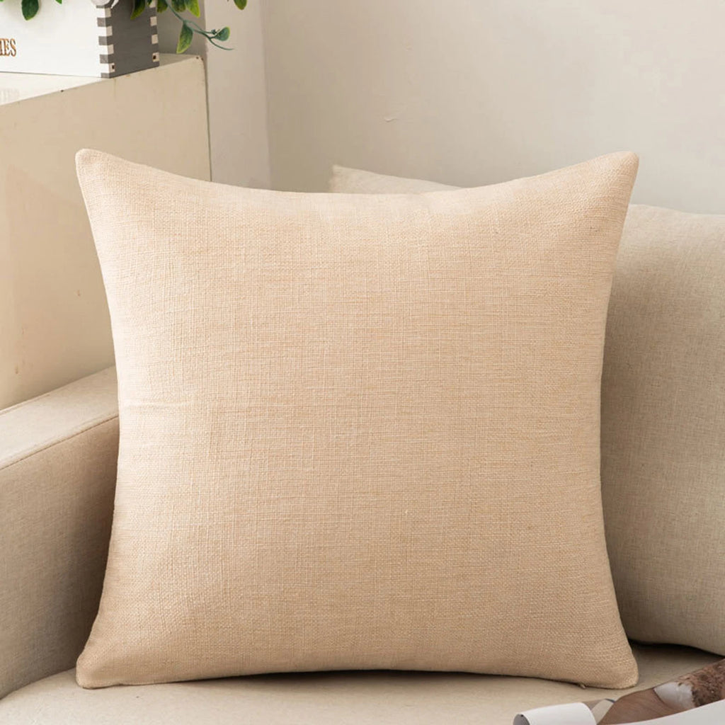 Cozy Linen-Look Cushion Cover — Soft Textured Throw Pillow Case